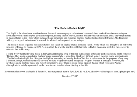 The Baden-Baden Idyll