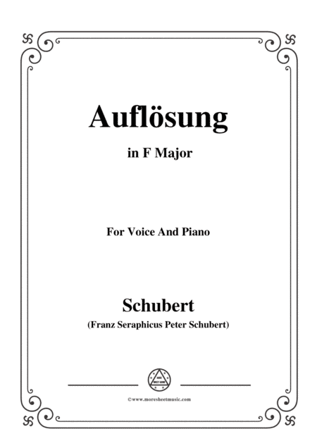 Schubert-Auflösung,in F Major,for Voice&Piano (arr. MSM)
