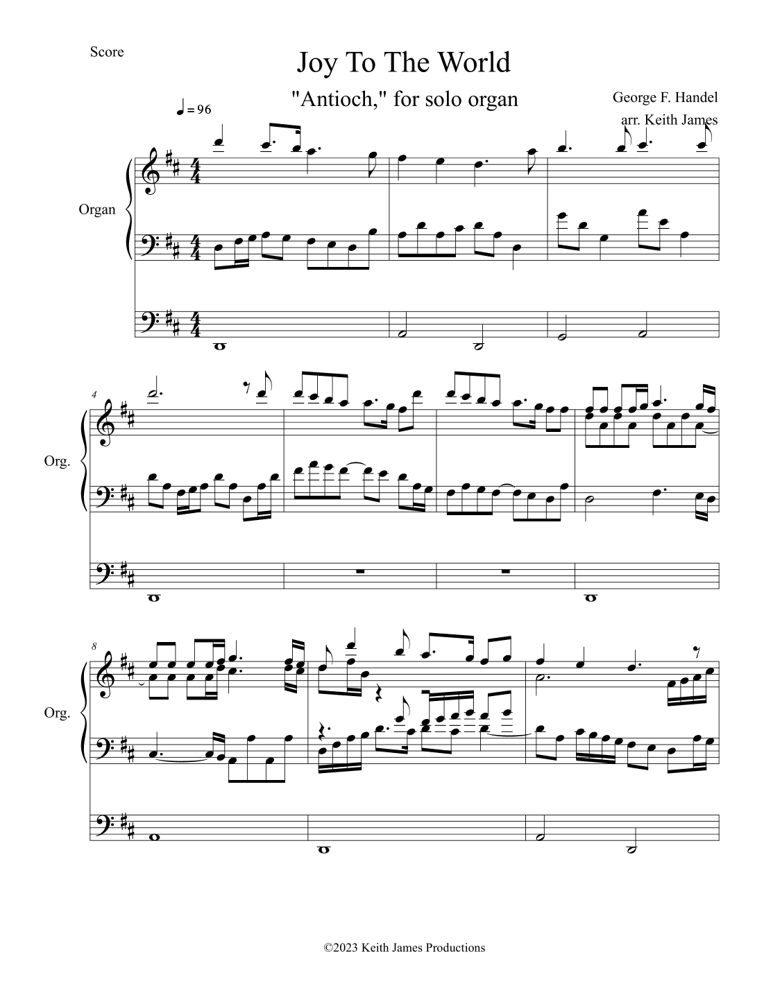 Joy To The World (arr. Keith James)