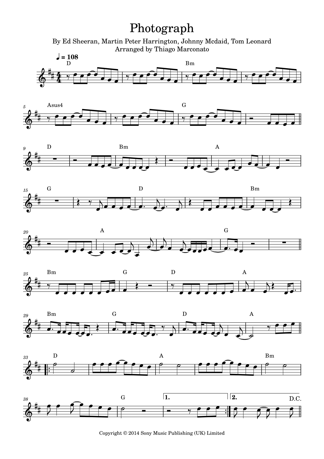 Photograph (arr. Thiago Marconato)
