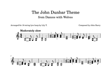 The John Dunbar Theme (arr. Lily T.)