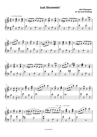 Just Strumming (arr. Leah Ginzburg)