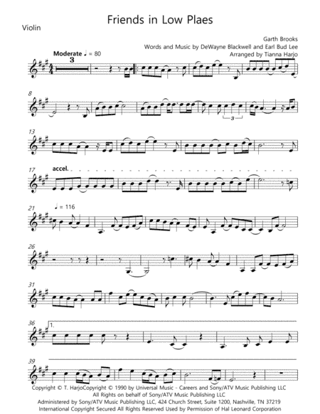 Friends In Low Places (arr. Tianna Harjo)