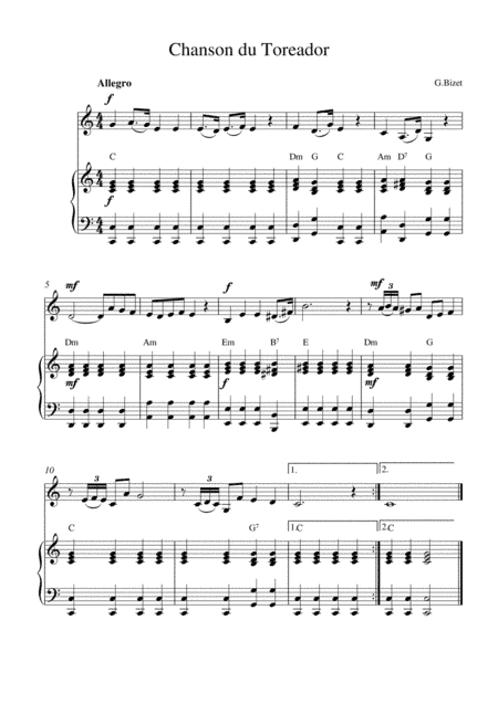 Chanson du Toreador (arr. Kaiserin Rebecca)