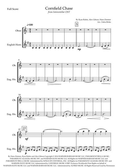 Cornfield Chase (arr. Fabio Britto)