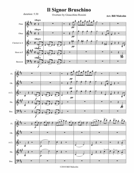 Il Signor Bruschino Overture (arr. Bill Malcolm)