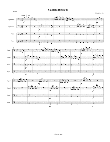 Galliard Battaglia for tuba quartet (arr. Tim Olt)