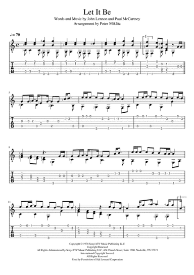 Let It Be (arr. Peter Miklitz)