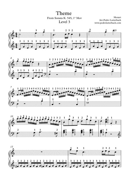 Theme from Sonata K.545 (arr. Pedro Lutterbach)
