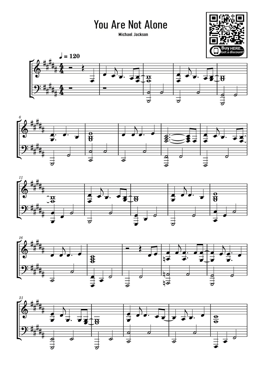 You Are Not Alone (arr. eduardo)