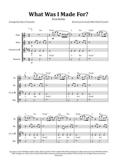 What Was I Made For? (arr. Glauco Fernandes)