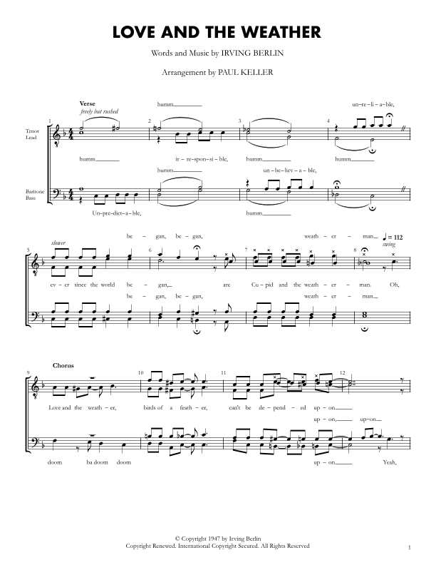 Love And The Weather (arr. Paul Keller)