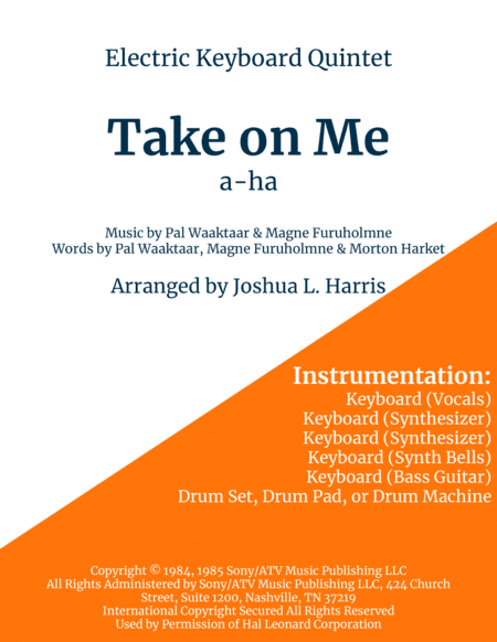 Take On Me (arr. Joshua L. Harris)