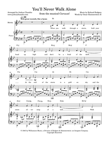 You'll Never Walk Alone (arr. Joshua Chandra)
