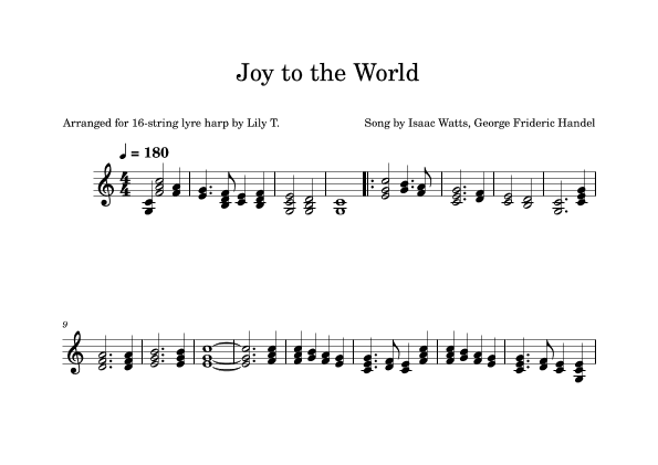 Joy to the World (arr. Lily T.)