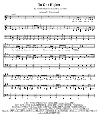 No One Higher (arr. Brian Lockard)