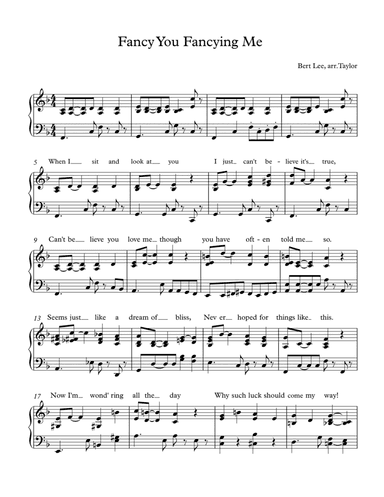 Fancy You Fancying Me (arr. Paul Taylor)