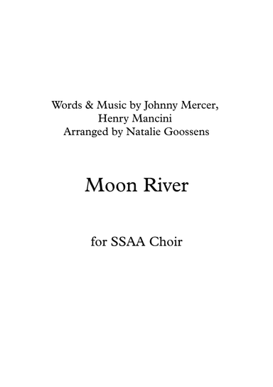 Moon River (arr. Natalie Goossens)