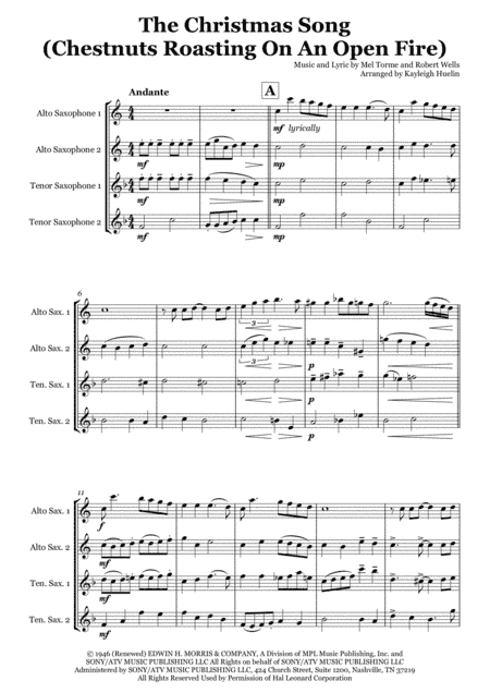 The Christmas Song (chestnuts Roasting On An Open Fire) (arr. Kayleigh Huelin)