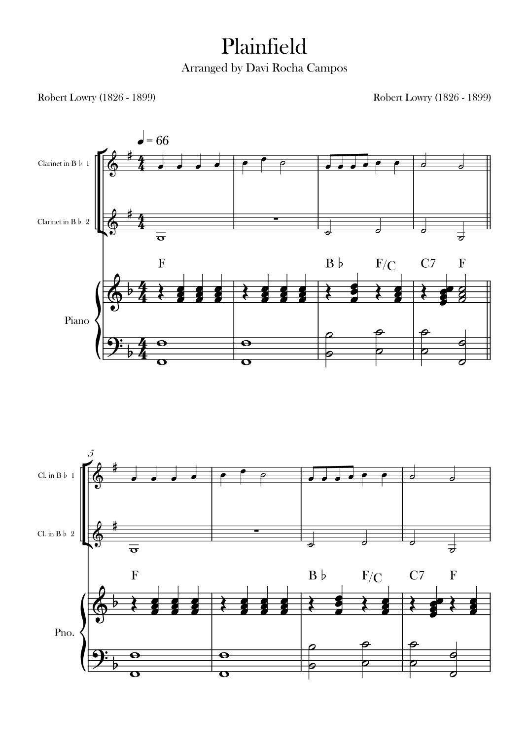 Plainfield (arr. Davi Rocha Campos)