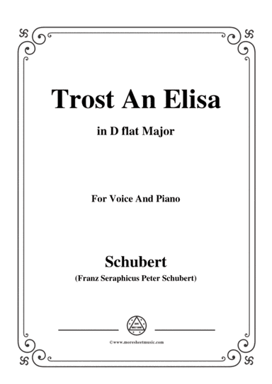 Schubert-Trost An Elisa,in D flat Major,for Voice&Piano (arr. MSM)