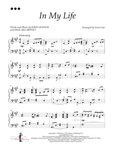 In My Life (arr. Lorie Line)