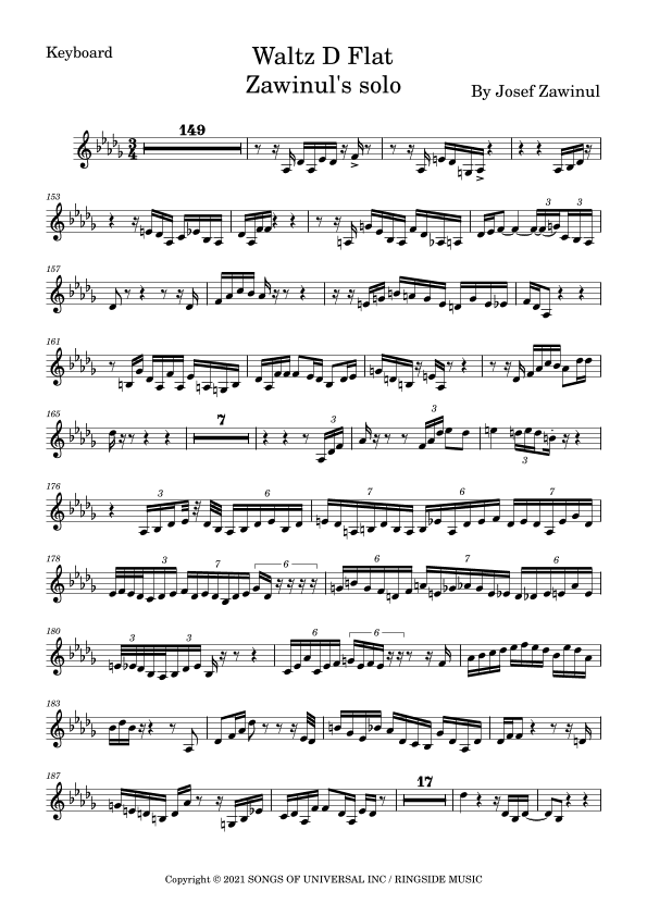 Waltz D Flat (arr. Music-O-Matic)