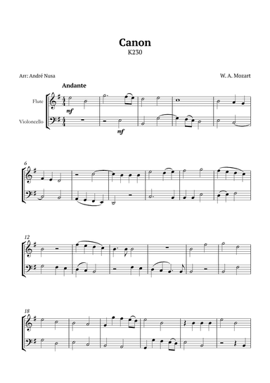 Canon K230 (arr. André Nusa)