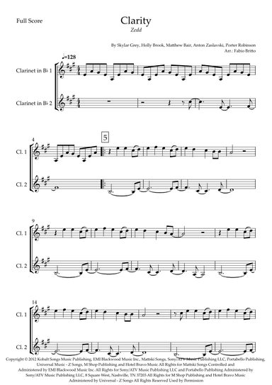 Clarity (arr. Fabio Britto)