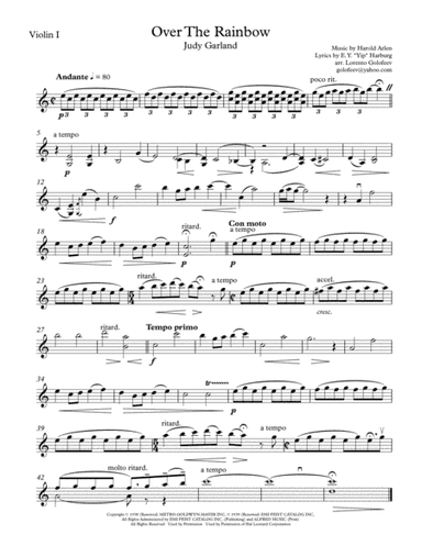 Over The Rainbow (from The Wizard Of Oz) (arr. Lorento Golofeev)