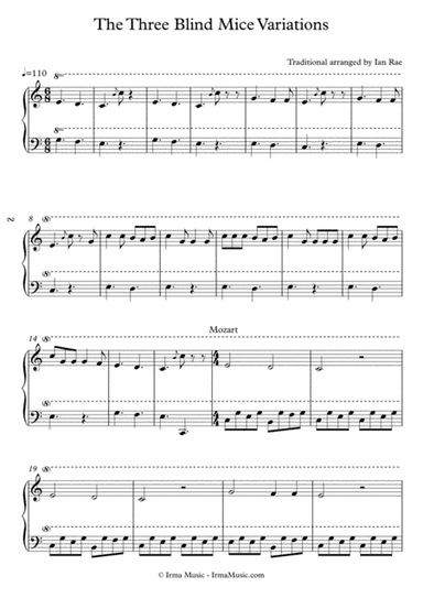 The Three Blind Mice Variations (arr. Ian Rae)