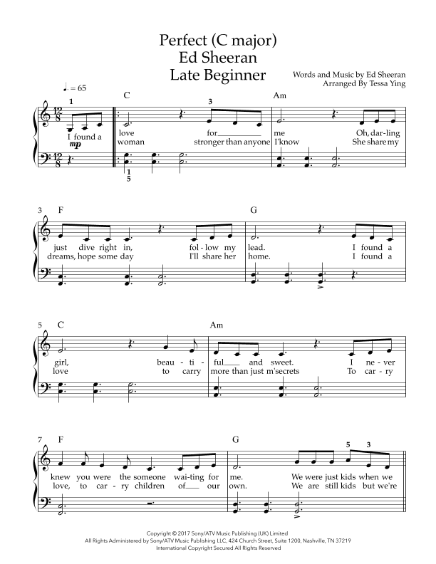 Perfect (arr. Tessa Ying)