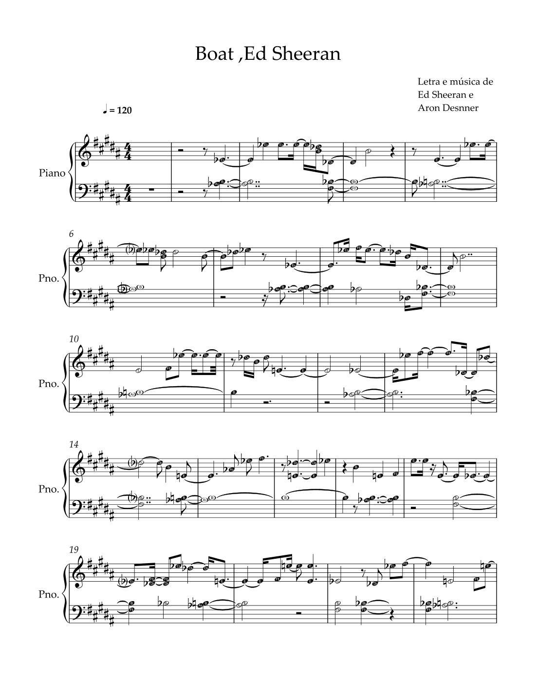 Boat (arr. by ezequiel)