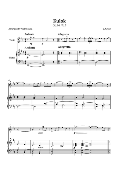 Kulok Op.66 No.1 (arr. André Nusa)