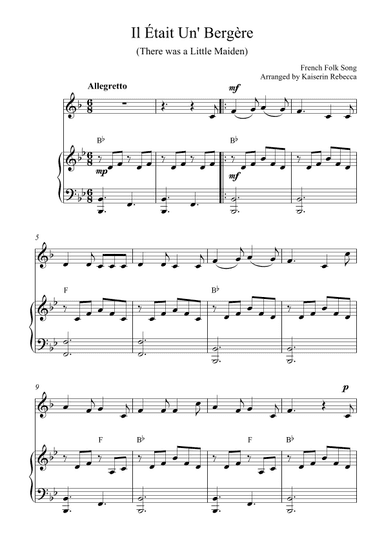Il Était Un' Bergère (There was a Little Maiden) (arr. Kaiserin Rebecca)