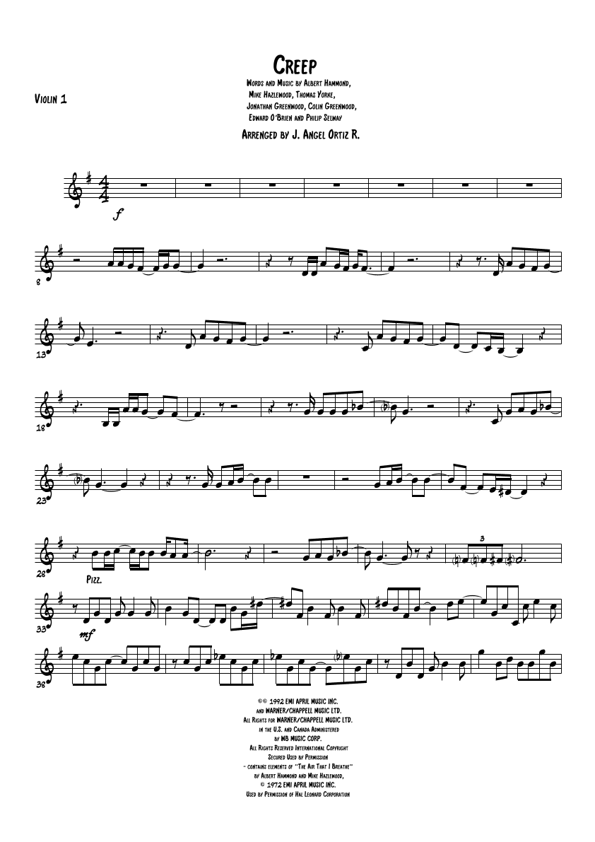 Creep (arr. Angeluz ramwagmoz)