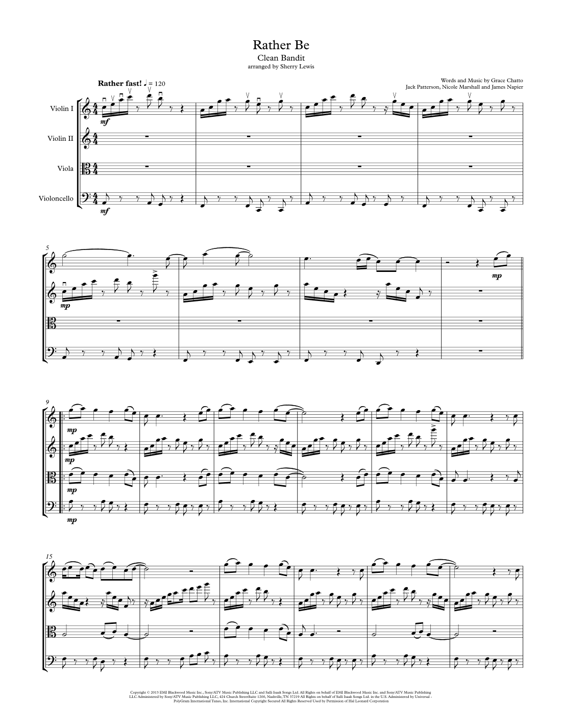 Rather Be (arr. Sherry Lewis)