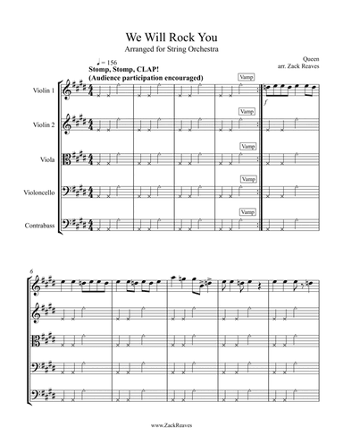 We Will Rock You (arr. Zack Reaves)