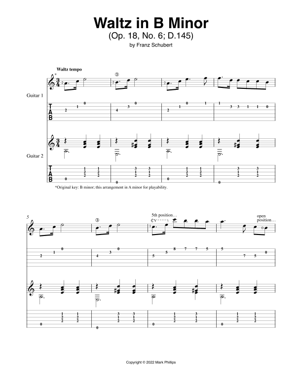 Waltz in B Minor (arr. Mark Phillips)