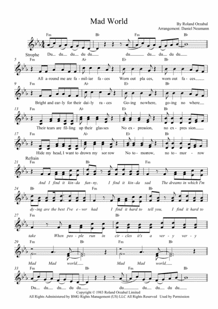 Mad World (arr. Daniel Neumann)