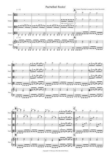 Pachelbel Rocks! for Viola Quartet (arr. David Burndrett)