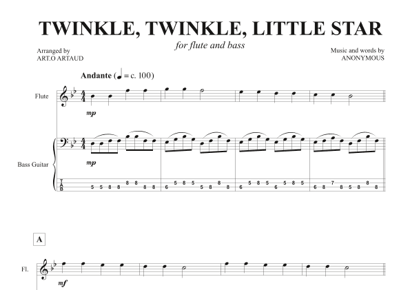 Twinkle Twinkle Little Star (arr. Art.o Artaud)