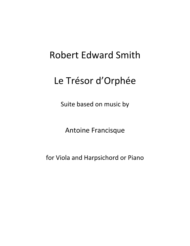 Le Tresor d'Orphee (arr. Robert Edward Smith)