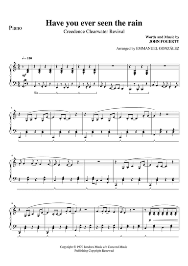 Have You Ever Seen The Rain? (arr. Emmanuel González)