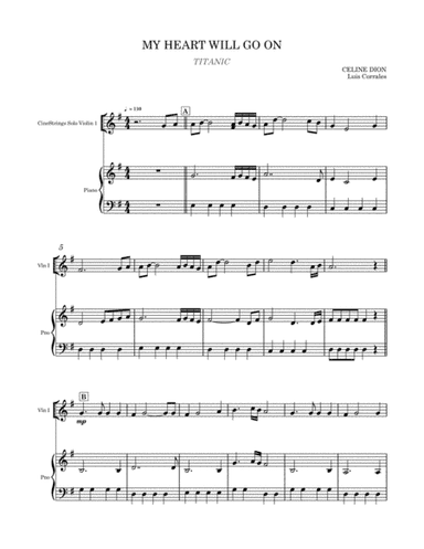 My Heart Will Go On (Love Theme from Titanic) (arr. Luis Corales)