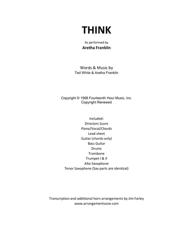 Think (arr. Jim Farley www.arrangementsone.com)
