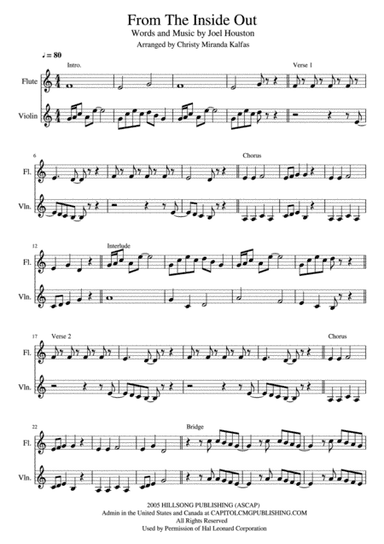 From The Inside Out (arr. Christy Miranda Kalfas (www.makingmusicwithchristy.com))