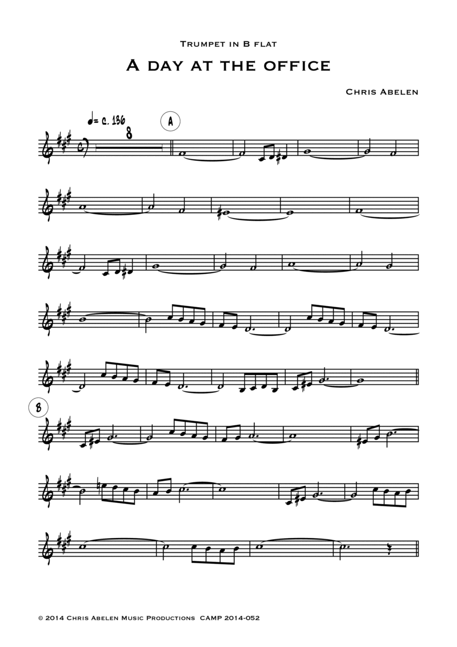 A day at the office (album) - 13 trumpet in b flat parts
