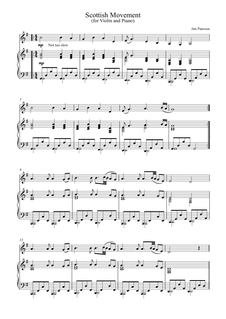 Scottish Movement (Violin and Piano)