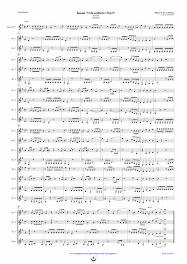 Canon Brindis (Mozart: "O du eselhafter Peierl") (arr. Josef STASTNY)